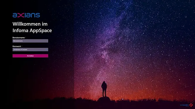 Screenshot unserer Lösung