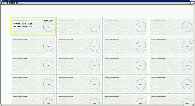 Screenshot unserer Lösung