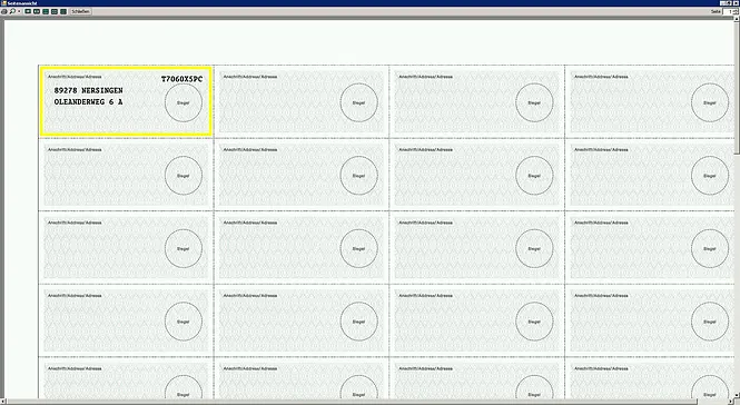 Screenshot unserer Lösung