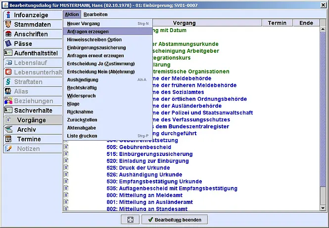 Screenshot unserer Lösung