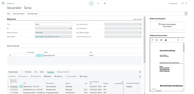 Screenshot unserer Lösung
