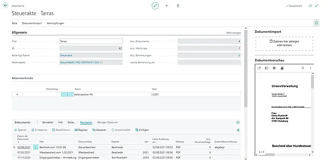 Screenshot unserer Lösung
