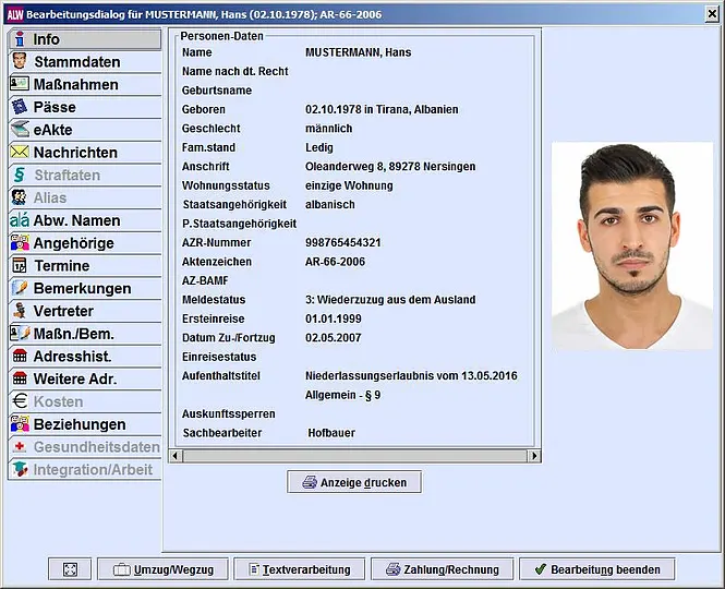 Screenshot unserer Lösung