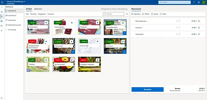 Screenshot unserer Lösung