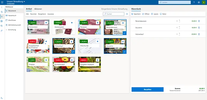 Screenshot unserer Lösung