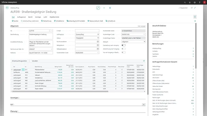 Screenshot unserer Lösung