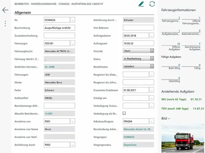 Screenshot unserer Lösung