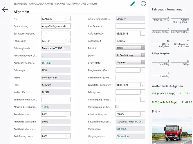 Screenshot unserer Lösung