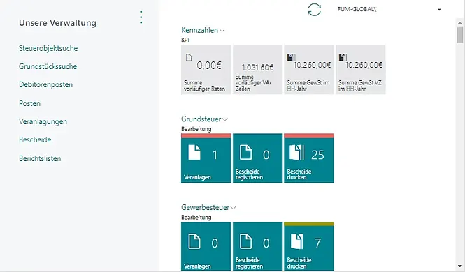 Screenshot unserer Lösung