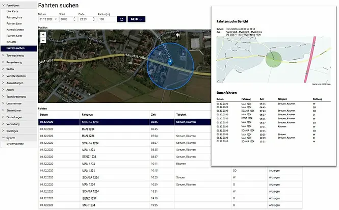 Screenshot unserer Lösung