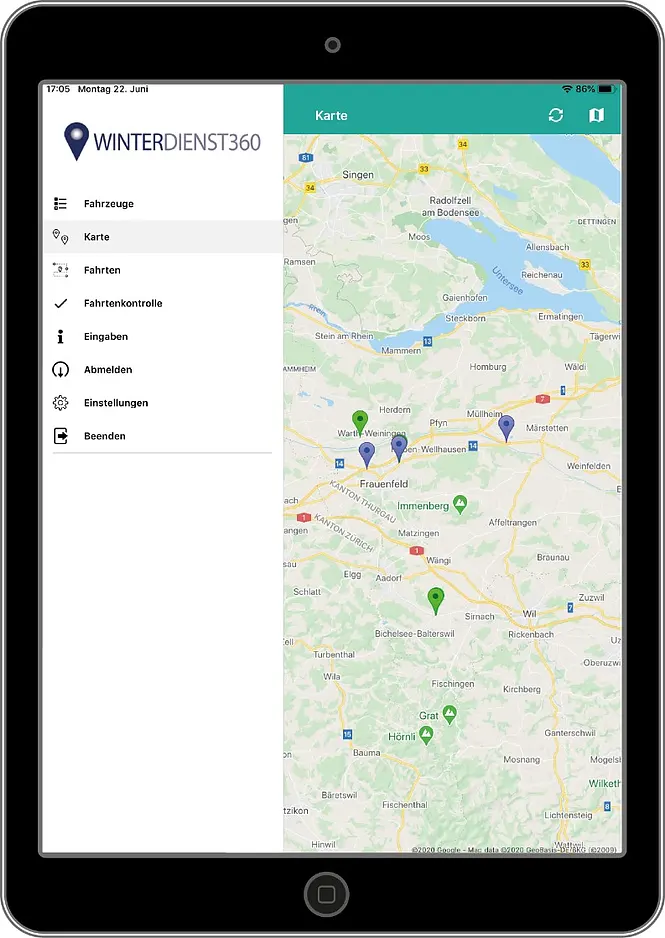 Screenshot unserer Lösung