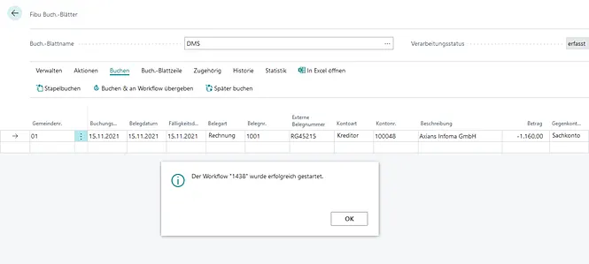 Screenshot unserer Lösung