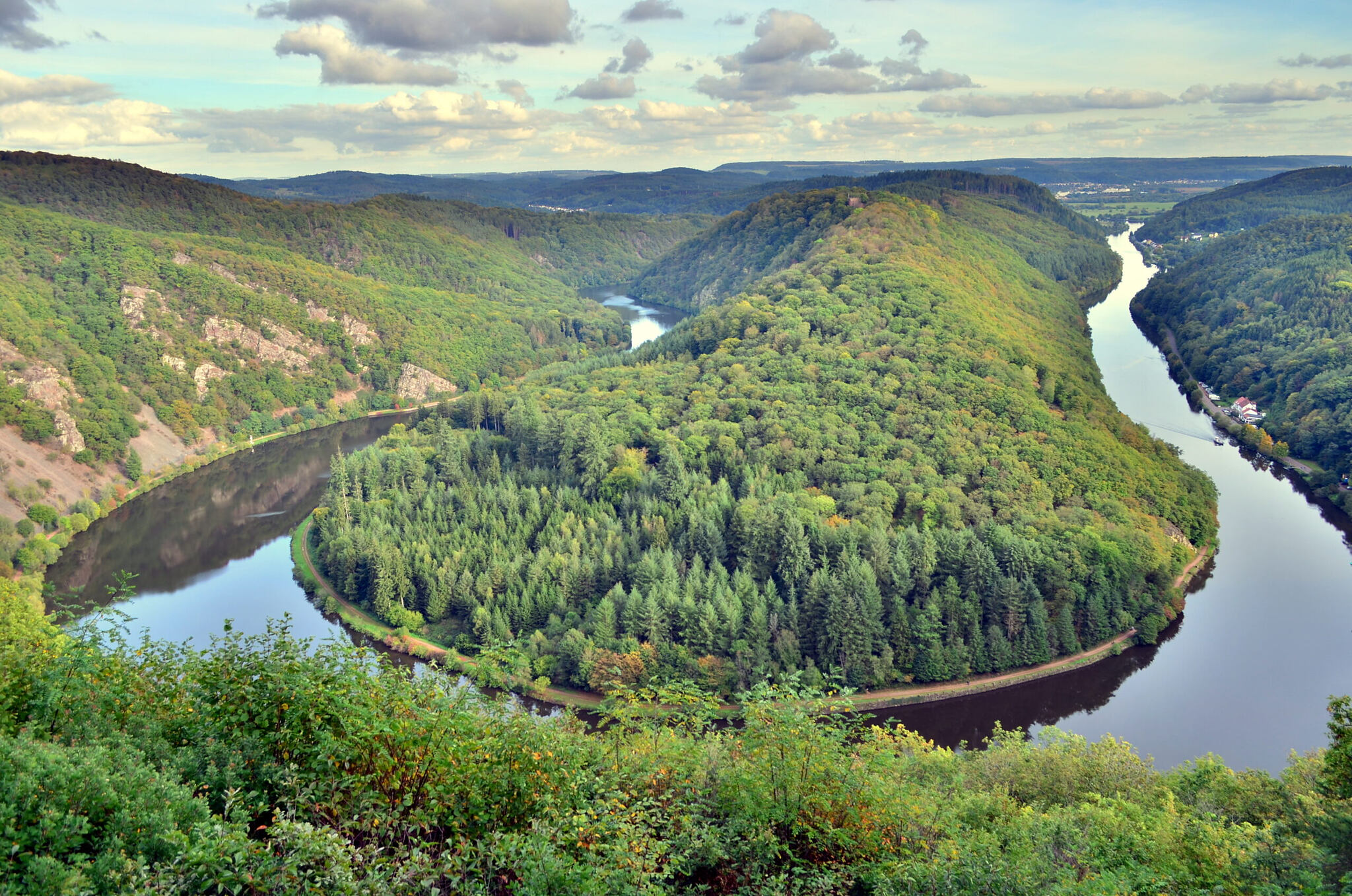 Die Saarschleife im Herbst