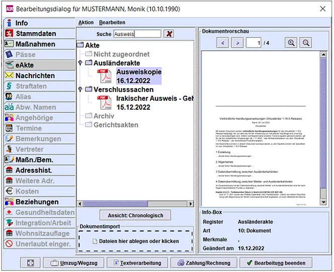 Screenshot unserer Lösung
