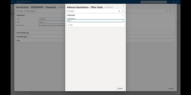 Screenshot unserer Lösung