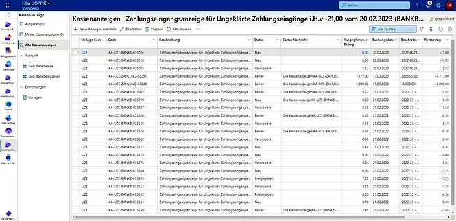 Screenshot unserer Lösung