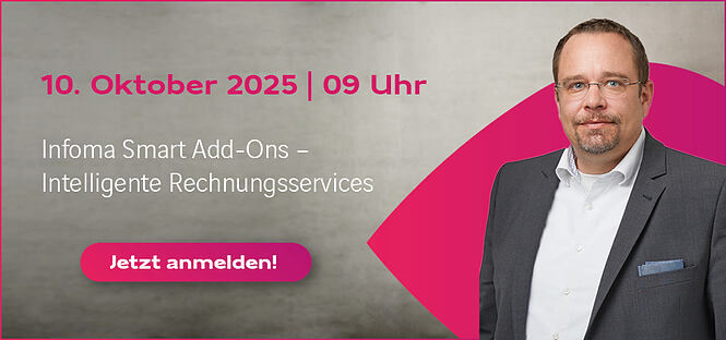 Die Infoma Smart Add-ons sind KI-gestützte Erweiterungen für Infoma, die den gesamten Rechnungsverarbeitungsprozess automatisieren und optimieren.
