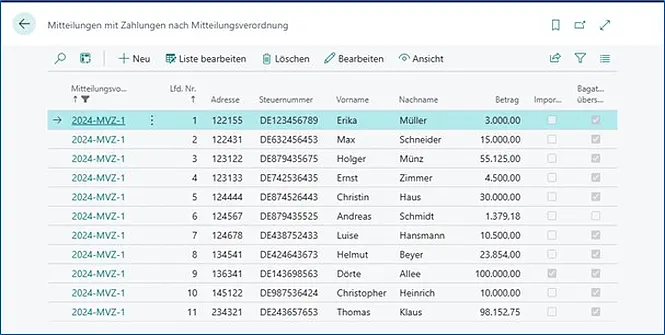 Screenshot unserer Lösung