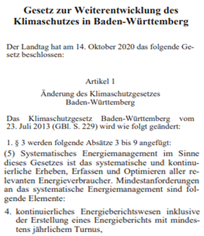 Gesetzt Baden-Württemberg Energiebericht