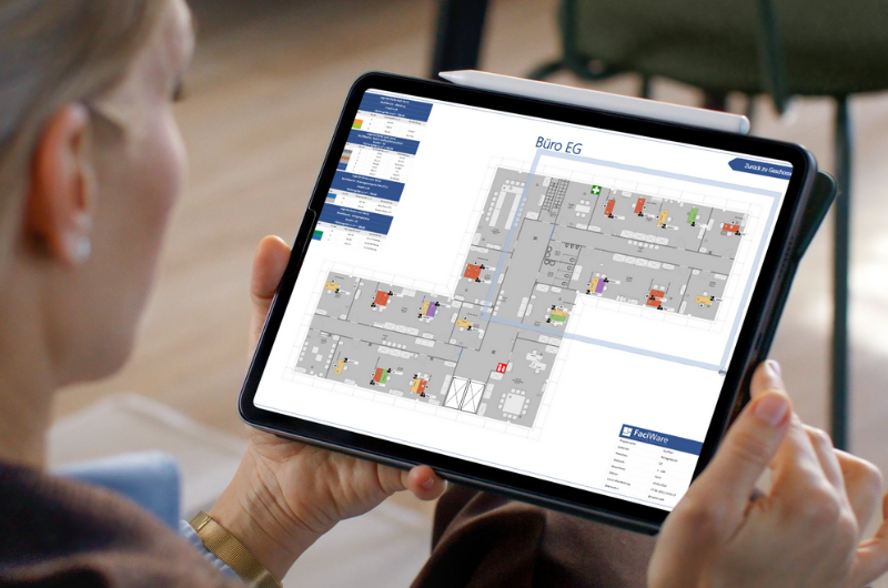 Arbeitsplatzbelegung FaciPlan Online von FaciWare